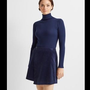 NWT - Club Monaco Corduroy Mini Skirt - Navy - 8